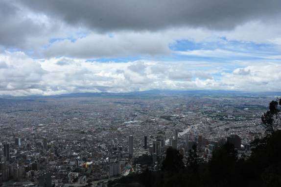 Bogotá vista do alto do Cerro Monserrate, na Colômbia